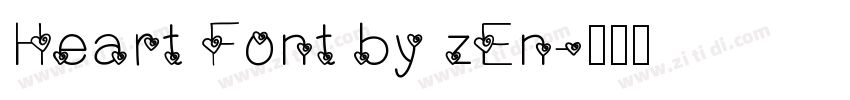 Heart Font by zEn字体转换
